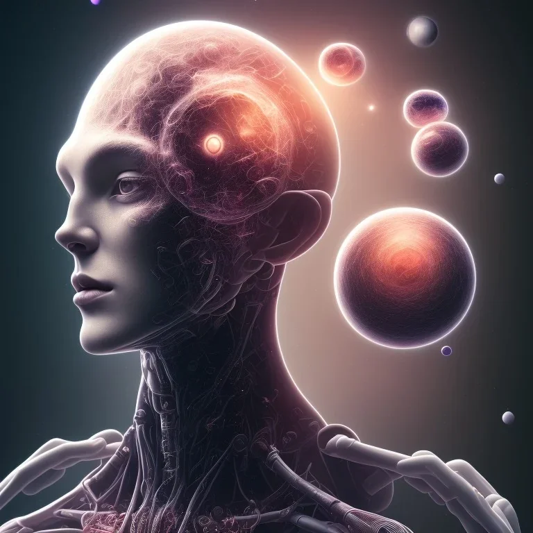 portrait full human body, meditation, universe, realistic, 8k, high quality, extreme detail, symmetrical, high resolution background.