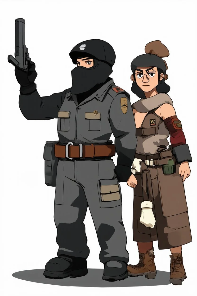 Terrorist mit bombengürtel. Bedroht nicoogsui und Petra