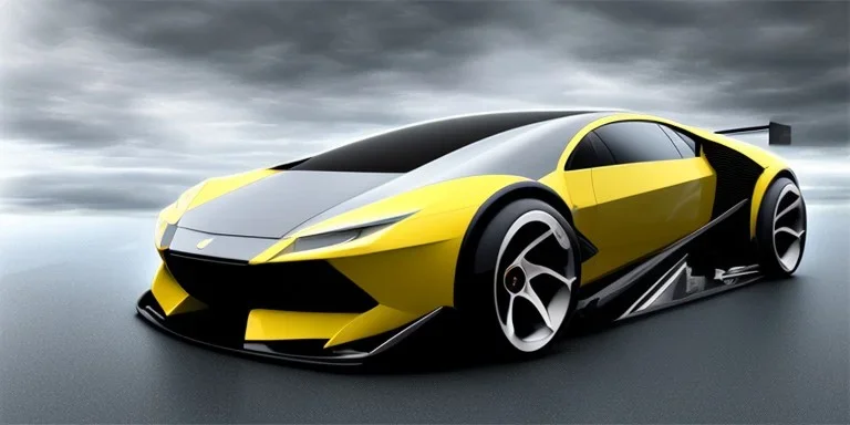 jet powered concept car . lambo