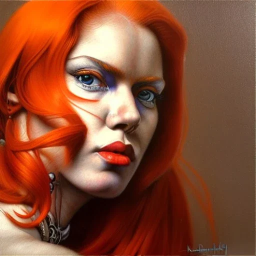 stunningly beautiful, Red Sonja , red to orange hair hyper realist, hyper detailed, intricate, awesome, masterpiece, perfectly centered subject, hyper realist shading lighting, greg rutkowski, magali villeneuve, artgerm, wlop, rossdrawsby Andy Warhol, by Camille Corot, by Frida Kahlo, by Katsushika Hokusai, Graphemes, Light Painting, Soviet Art, Technicolor