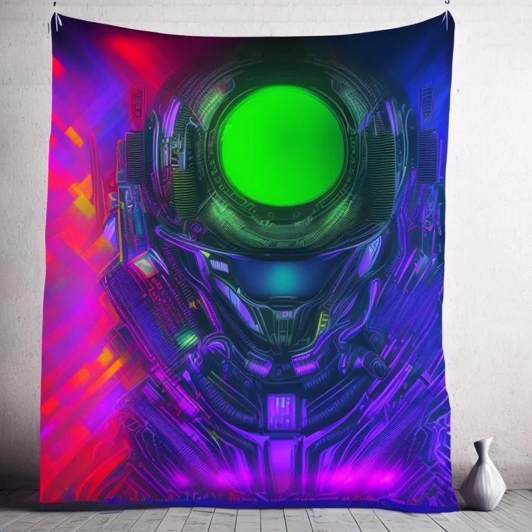 colorful modern bold camo illusion cyberpunk neon blanket