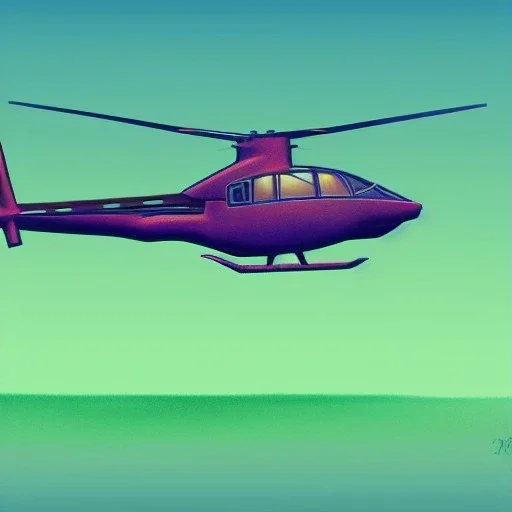 fullbody Drawing of 'Concept art Helicopter',three quarters view, retro design study, , toned colors,16k