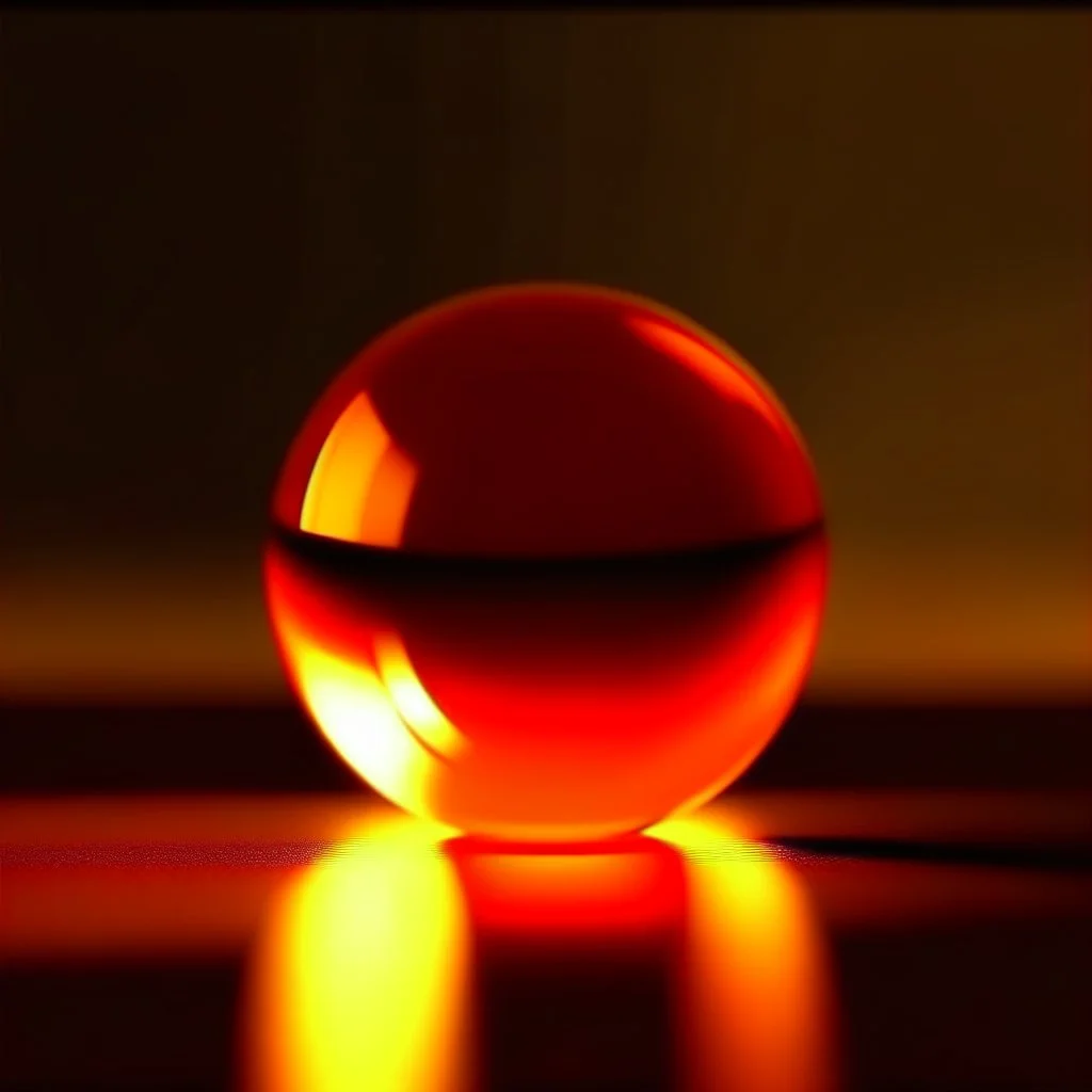 atmospheric deep orange light refracting