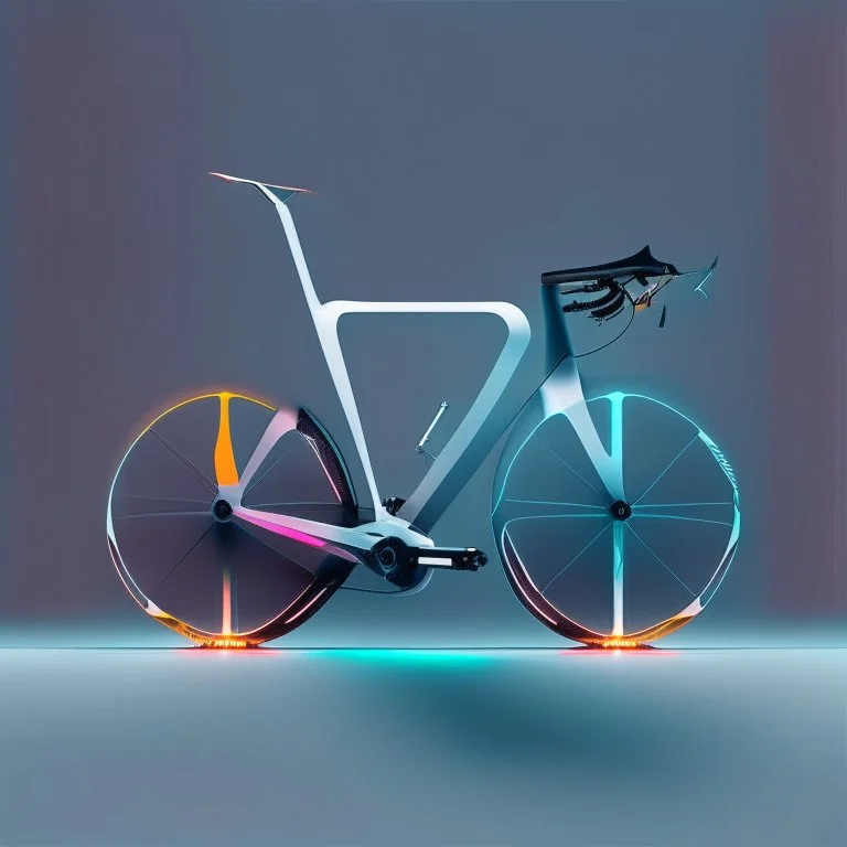 minimalistic bicycle digital art. Futuristic