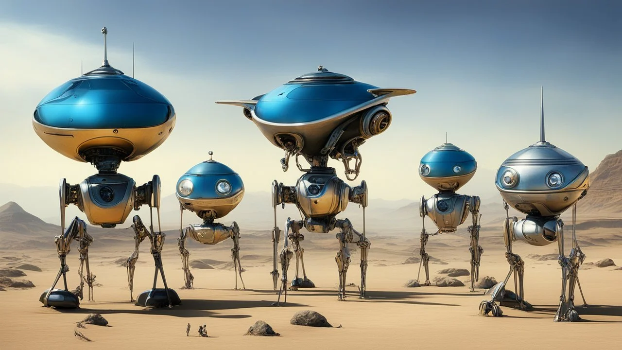 [Everything Everywhere All at Once] Ah, the challenge of designing a collection of Star Trek robots inspired by the surrealist genius, Dali. Imagine a series of robotic beings with twisted, melted features, their metallic forms contorted in ways that defy conventional design. These robots would embody the essence of surrealism, with clocks melting off their surfaces, eyes floating in unexpected places, and limbs elongated in impossible proportions.