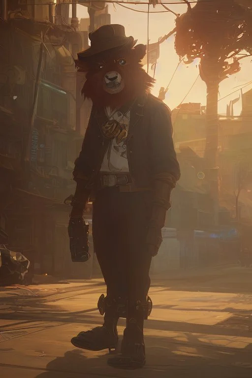 hi detail , gritty cartoon style cowboy bear squirrel , bokeh like f/0.8, tilt-shift lens 8k, high detail, smooth render, down-light, unreal engine, prize winning, in the style of fallout 4 and gta 4