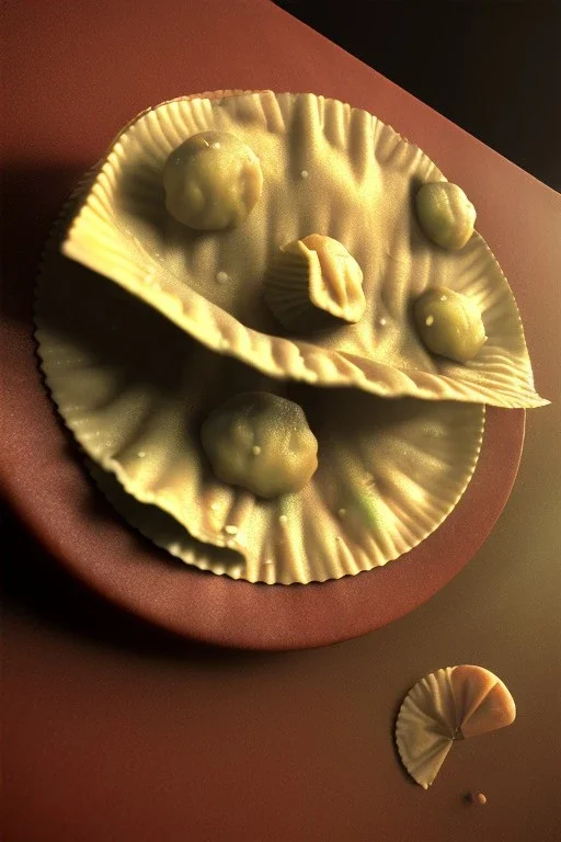 Ravioli surreal art , cooking photo, realistic style ,smooth, god rays, unreal engine 5, ray tracing, RTX, lumen lighting, ultra detail, volumetric lighting