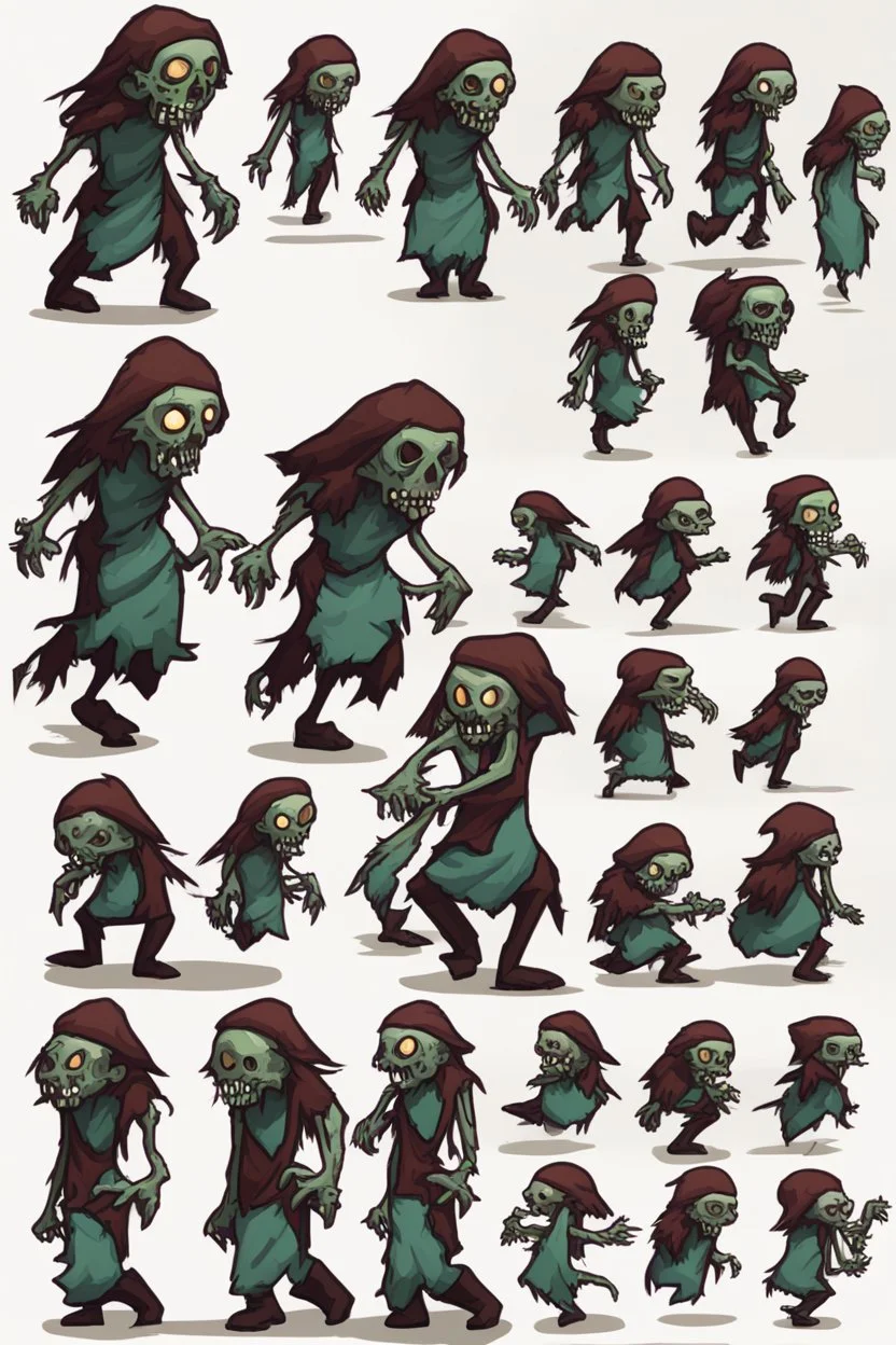 undead sprite sheet for animation (idle, run, jump movement)