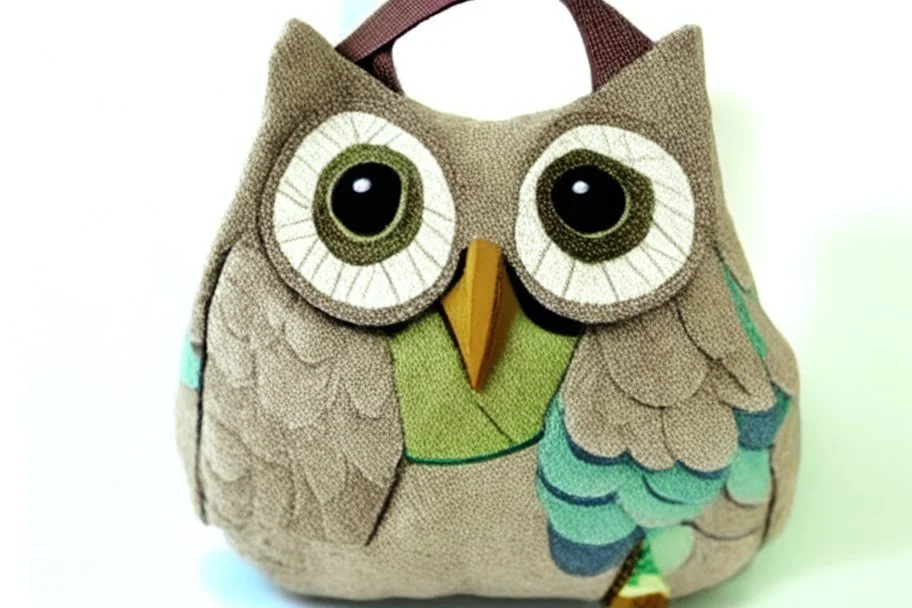 Owl shaped bag with handles