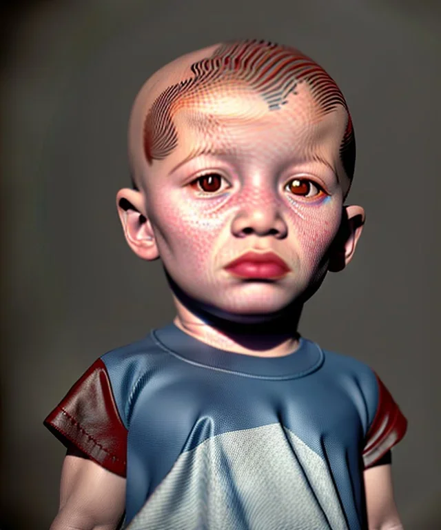 Pablo picasso toddler, full height, dramatic lighting, hyper realistic