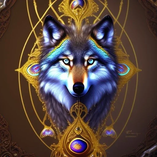 wolf peacock