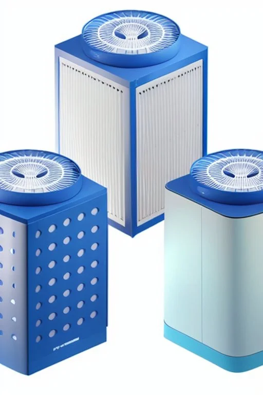 3 Large designer air purifiers