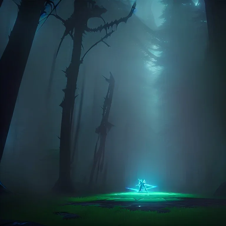 Sword in the middle of dark forest