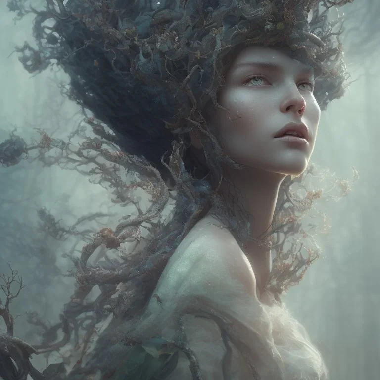 Fantasy portrait of a beautiful witch in Avatar (film) by Greg Rutkowski, Song Choi, Mitchell Morehauser, Masij Cucciara, Johnson Ting, Maxim Verheen, Peter Koenig, 8k photorealistic, cinematic lighting, HD, high detail, dramatic, atmospheric, Popular art station