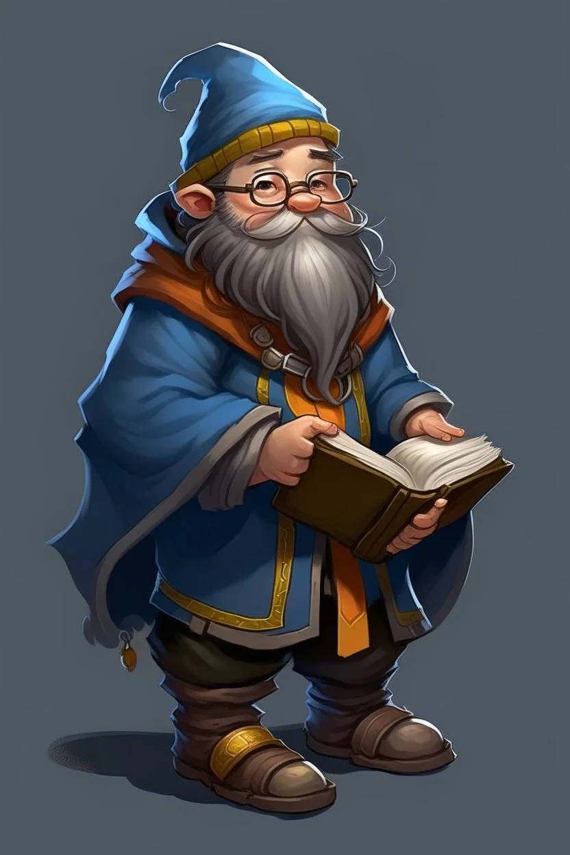 young Dwarven student wizard