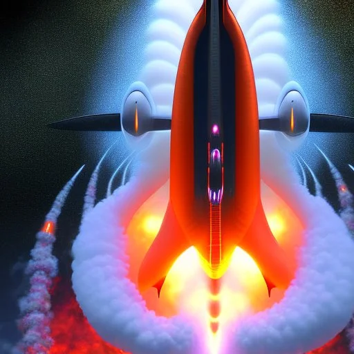 award winning car and driver photograph of a futuristic station wagon dirigible hybrid designed by only one vehicle per image painted metallic orange traveling at a high rate of speed, jet intake off of front center of vehicle and jet exhaust out the rear with bright blue flame, bilaterally symetrical, more a high speed road vehicle