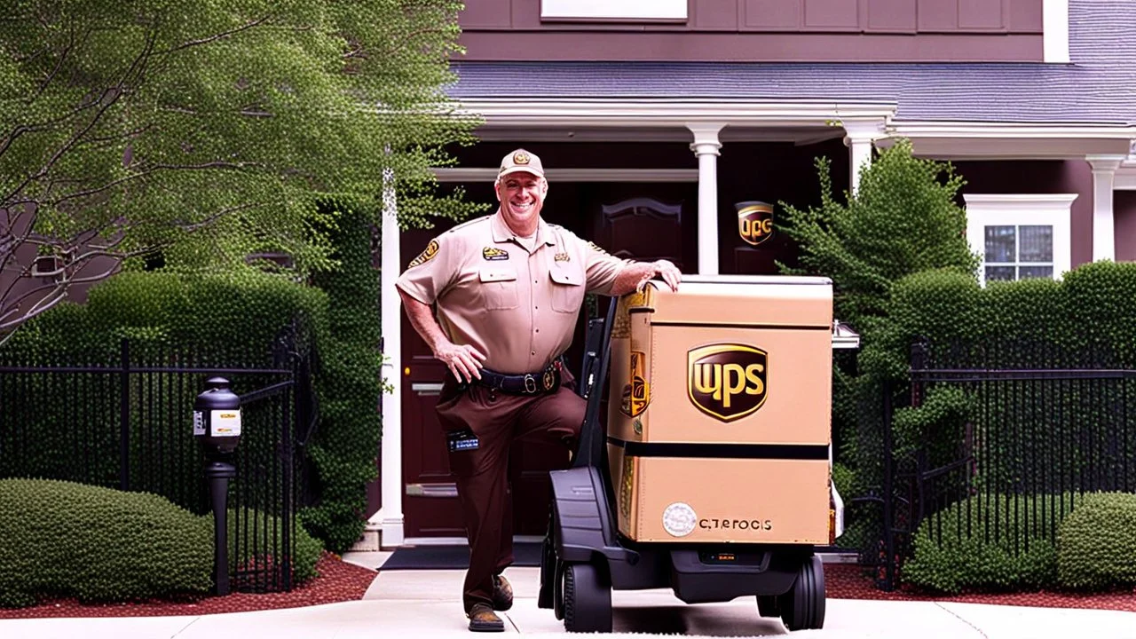 UPS Delivery Driver wearing crocs at the gate