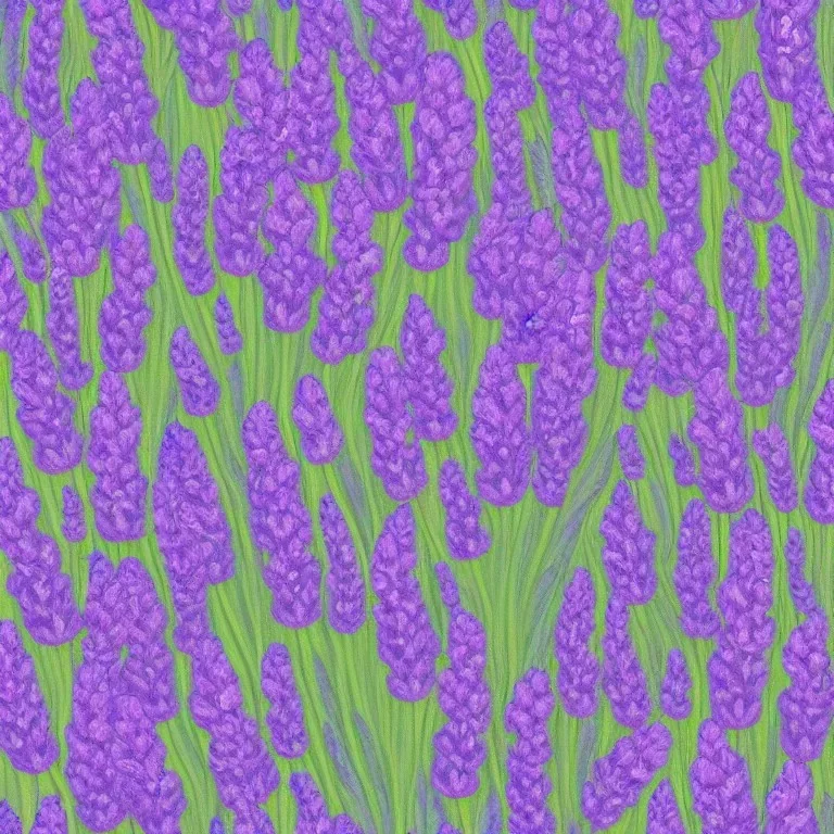 A highly detailed oil painting of intricate lavender flowers, seamless pattern, Arbeitsrat für Kunst