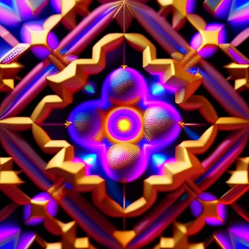 Optical Illusion, infinity symbol, red violet azul yellow, geometric Pattern render, HD, 3D , Unreal engine, solids, spirals, intricated details, vibrant colors, Unreal Engine, octane render, 8K