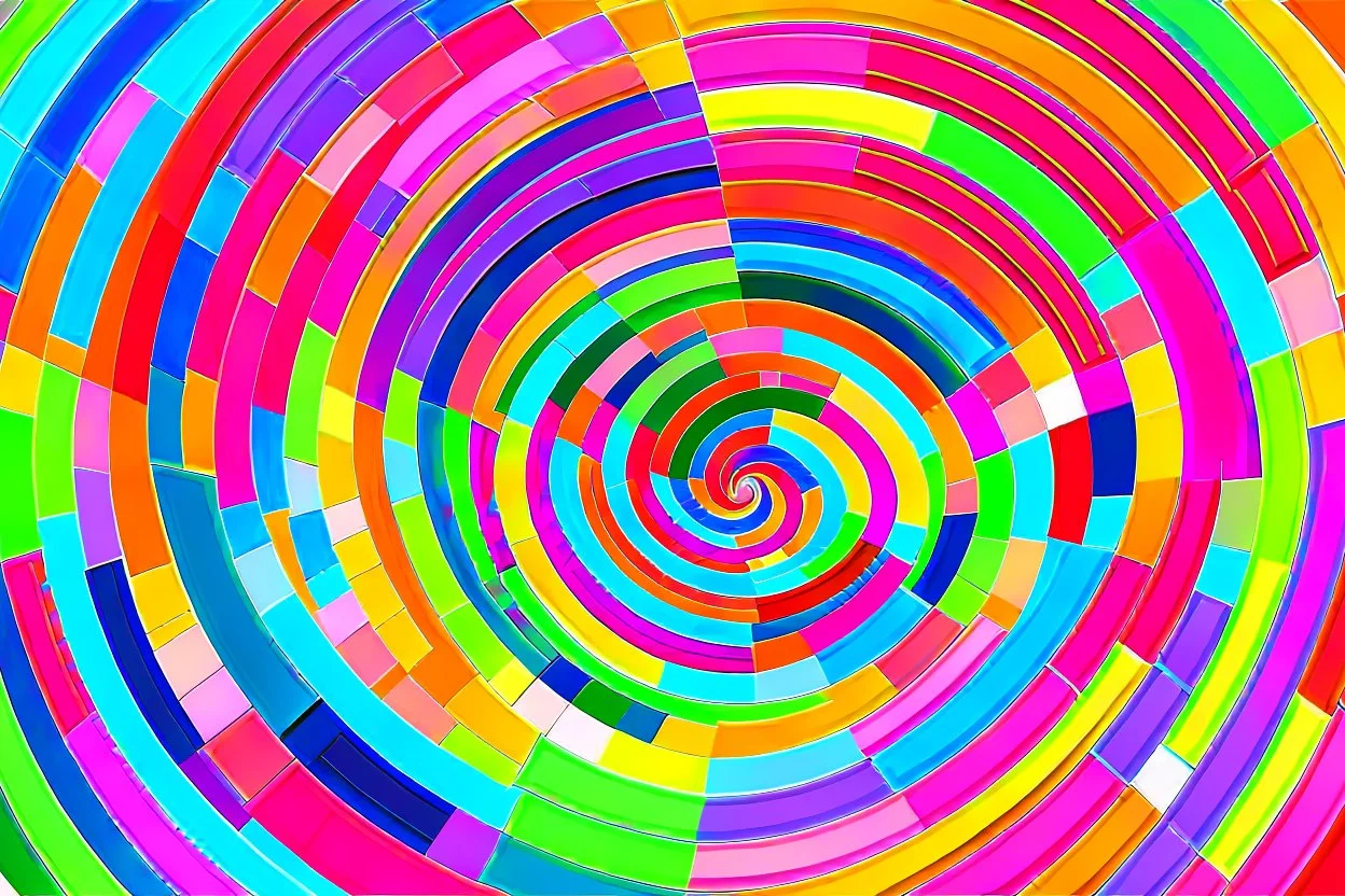 minimal clean thick spiral blocks each spiral has various colours creating nice fresh colour gradients pattern design