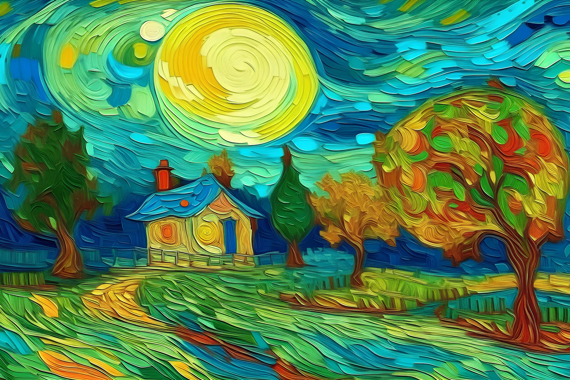 In the style of van Gogh