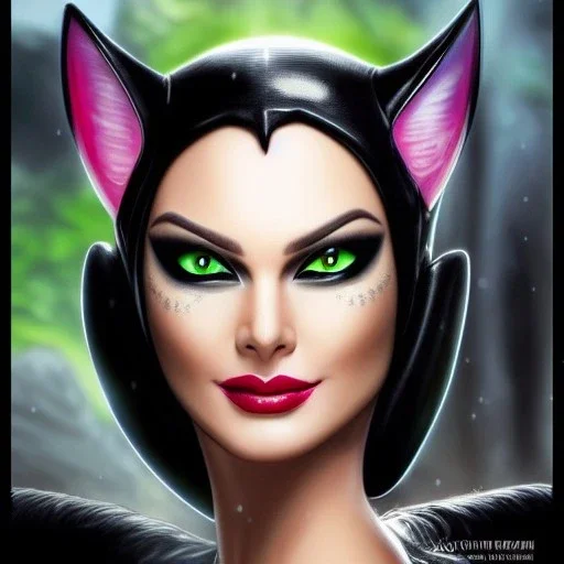 ultra detailed fullbody portrait of busty beautiful Catwoman, extremely detailed digital painting, intrincate, extremely detailed smiling face,crystal clear Big Green eyes, in the style of Ohrai Noriyoshi and robert e howard and pablo oliveira and Ken Kelley and Keith Parkinson,mystical colors,perfectly centered image, perfect composition, rim light, beautiful lighting,8k, stunning scene, raytracing