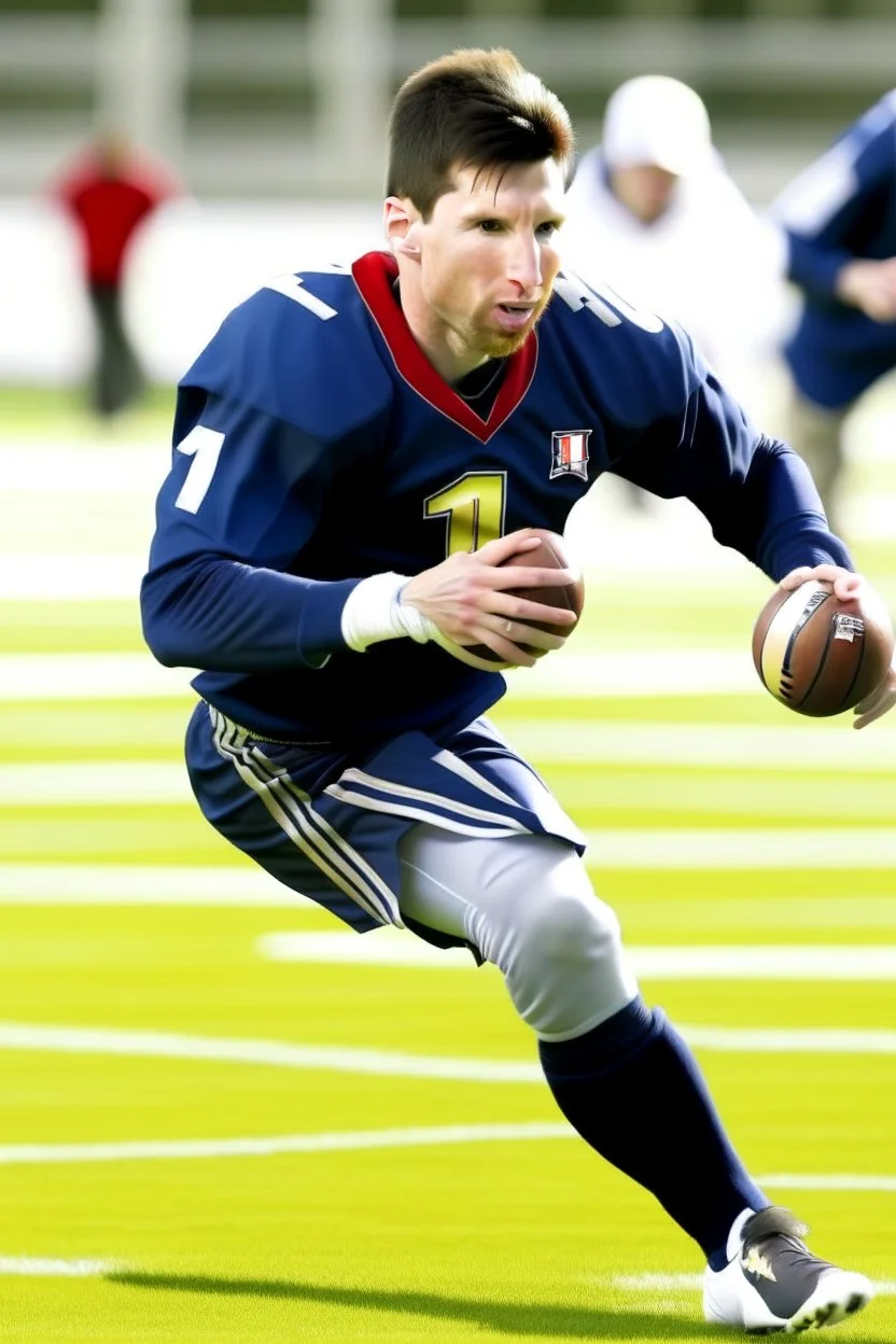 Messi playing American football