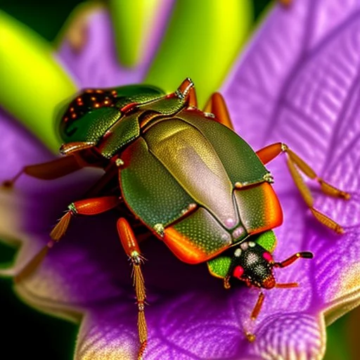 a man-faced_stink_bug, Catacanthus_incarnatus macro HDR photo