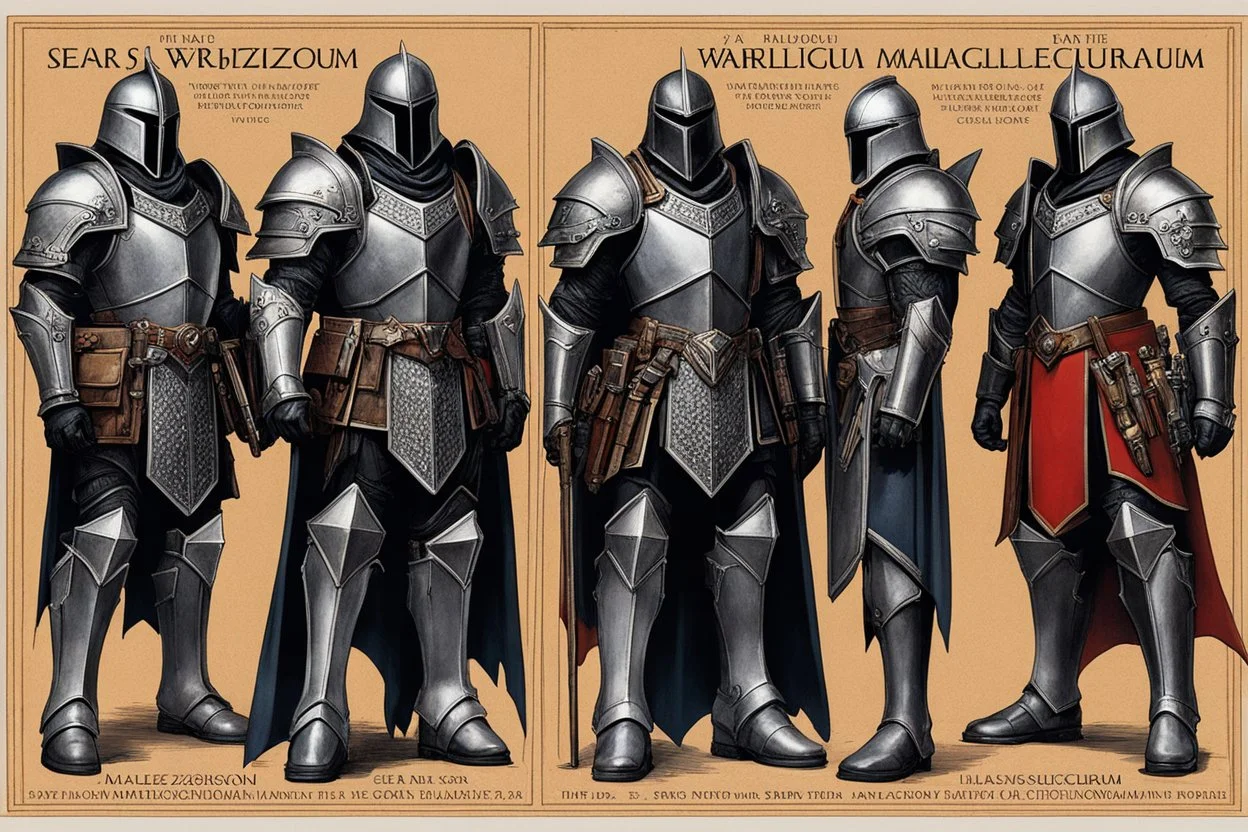 Collector edition of a Sears catalogue special warzone: the Malleus Maleficarum armour collection by Filippo Negroli, Lorenz Helmschmied, and Konrad Seusenhofer