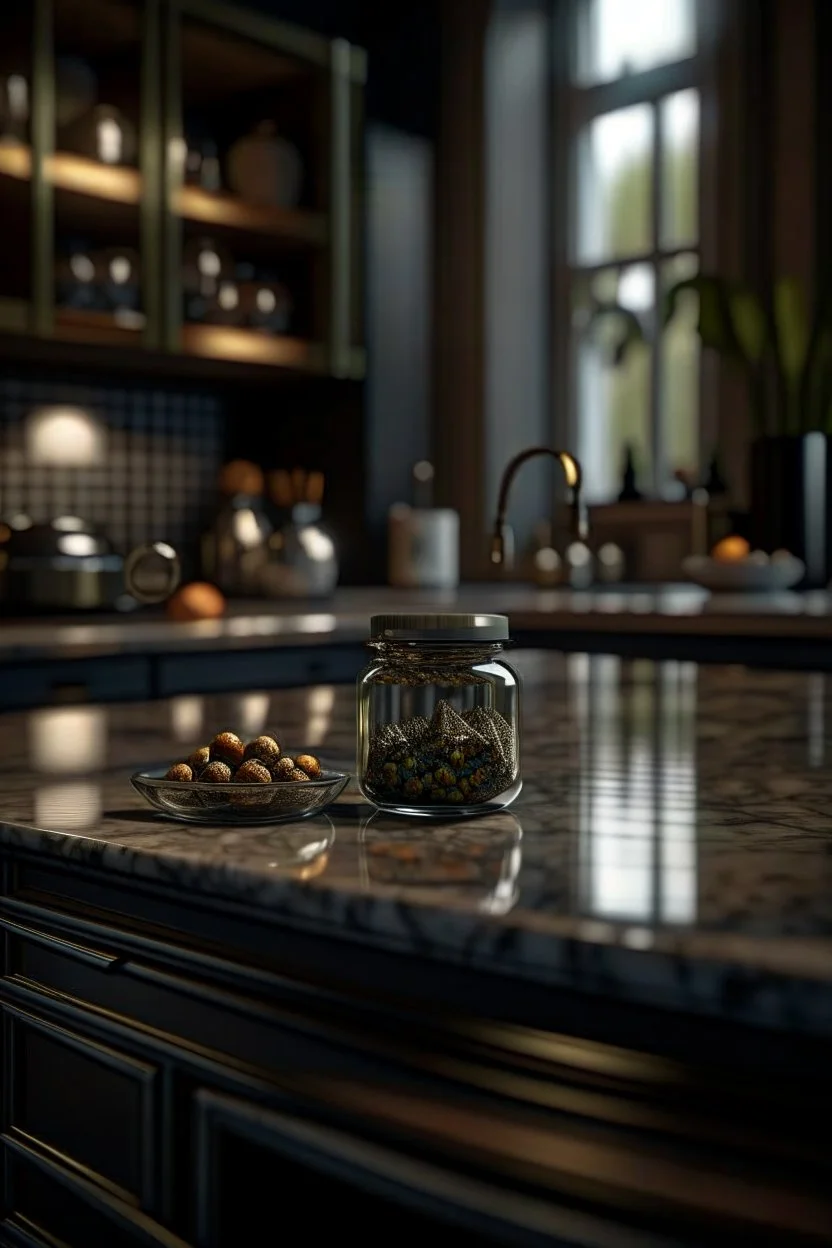 too slow too serious, photo-realistic, shot on Hasselblad h6d-400c, zeiss prime lens, bokeh like f/0.8, tilt-shift lens 8k, high detail, smooth render, down-light, unreal engine 5, cinema 4d, HDR, shot in luxury kitchen