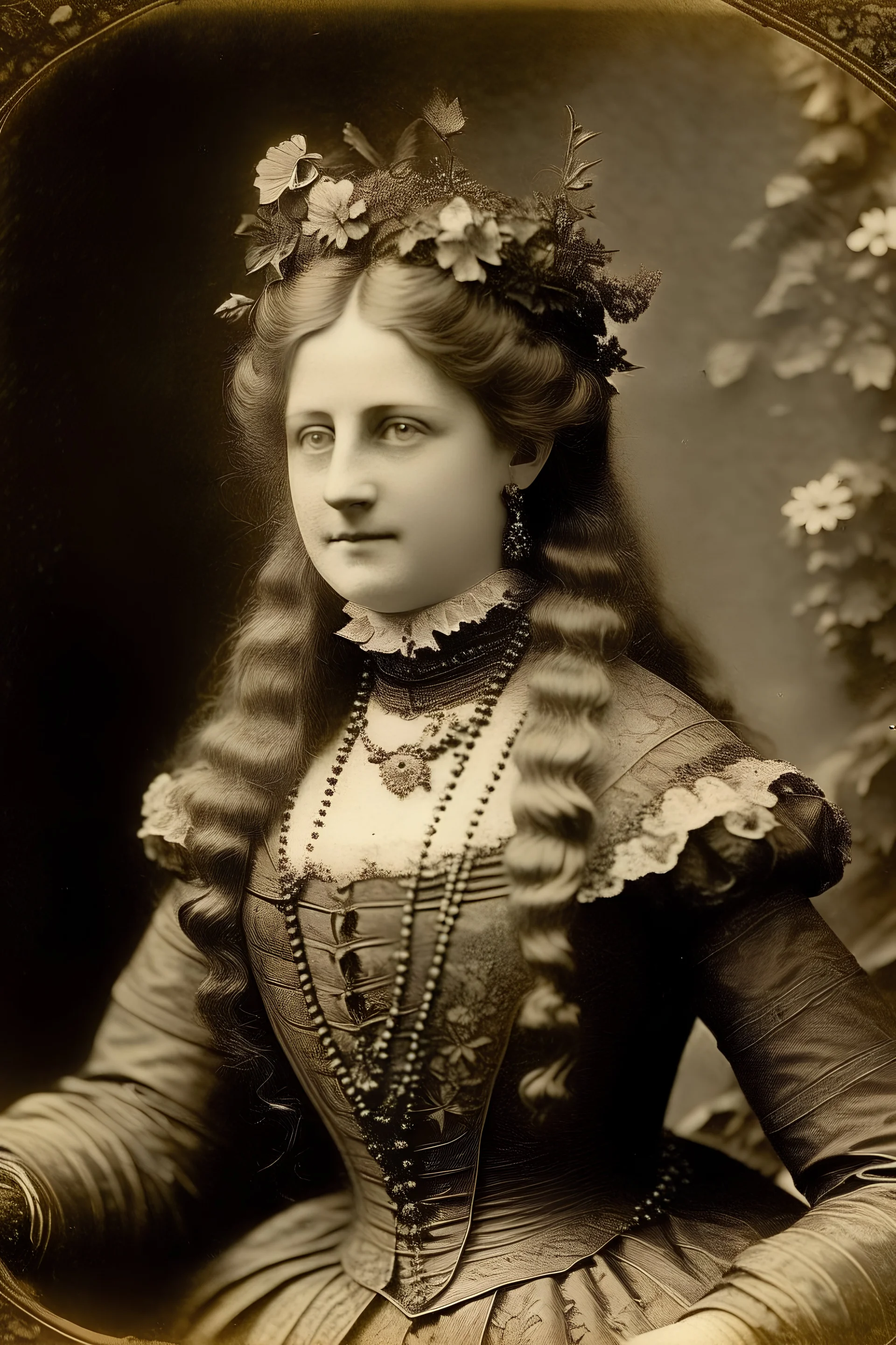 a middle earth, Victorian photograph of Lady Seraphina