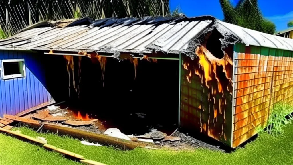 shed melting due to sun