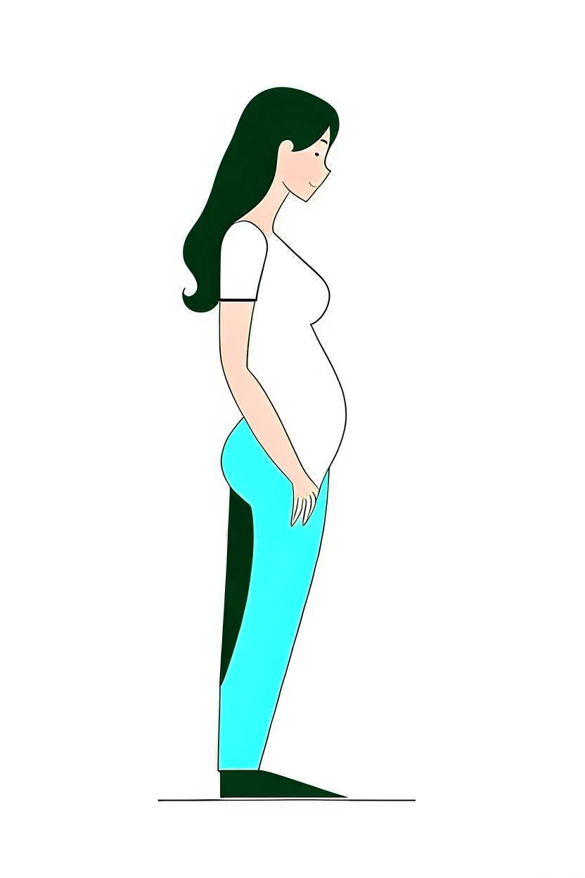 Pregnant woman. Concept vector illustration in minimal style