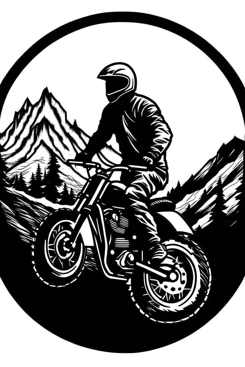 moutain,biker clip art simple two,tone