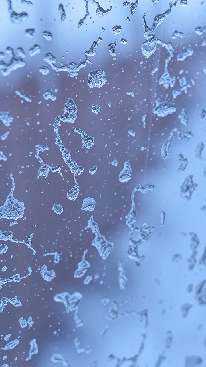 ice frost covering glass