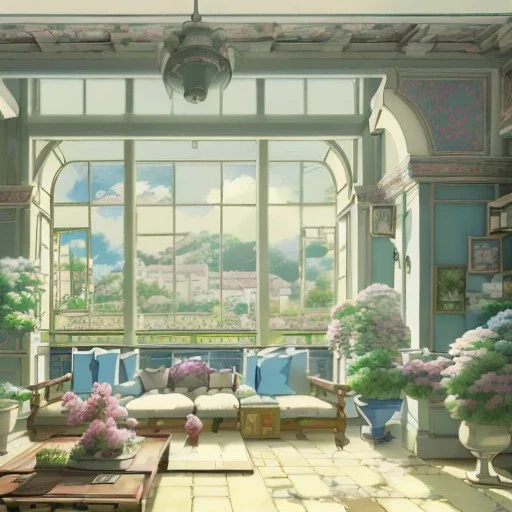  Living room with a big full wall window view on mediterranean city on sea , Ligurian architecture,interior design,point of perspective,by Jean Baptiste Monge, Epic cinematic, brilliant stunning, intricate, meticulously, detailed, dramatic atmospheric, maximalist digital matte painting