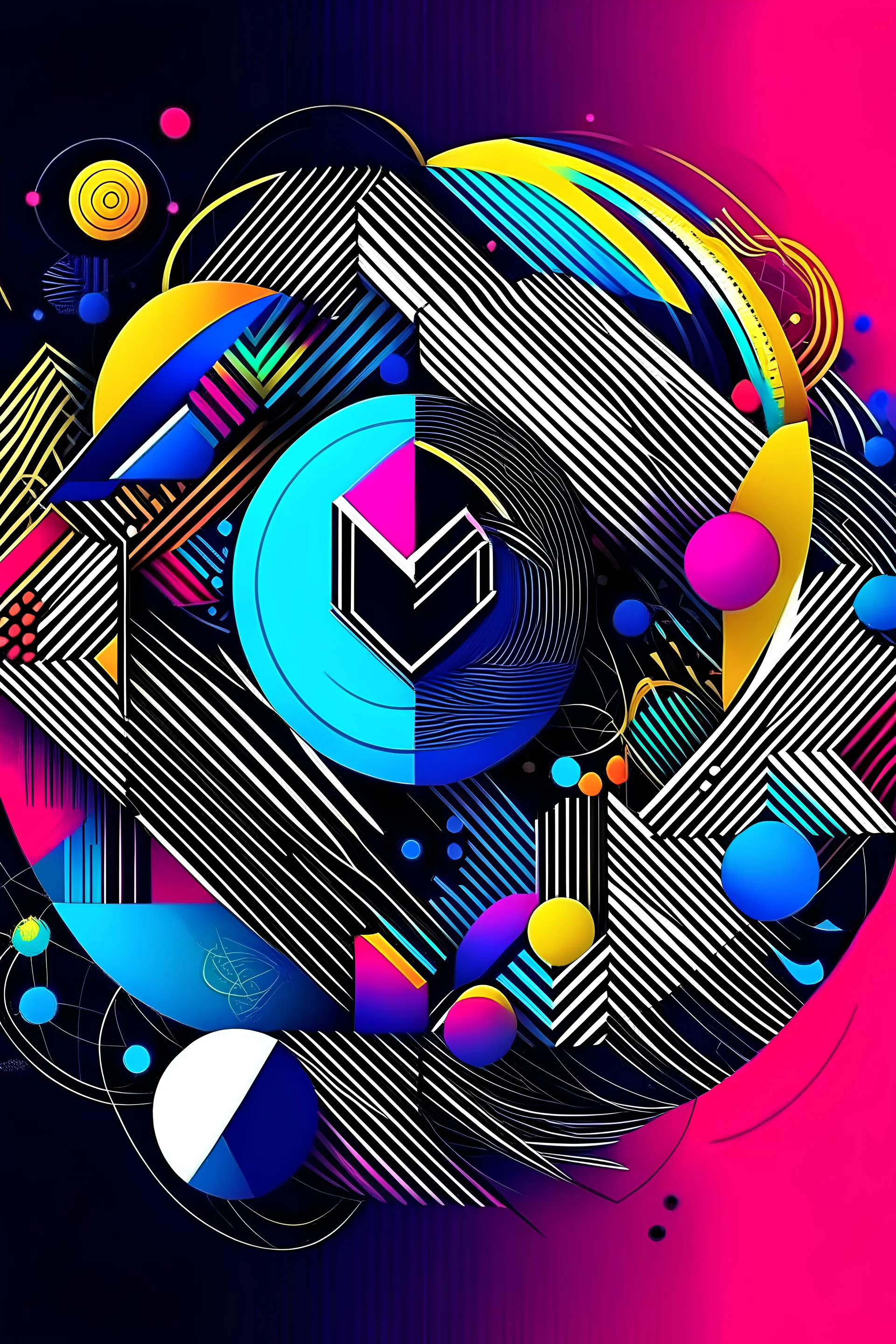 Design fashionable logo designs inspired by AI art and the concept of midjourney. Create a midjourney prompt for an AI – generated art piece and incorporate it into a captivating digital art composition. The logo designs should showcase a fusion of AI – generated elements and artistic interpretations of the midjourney concept. Experiment with vibrant colors, abstract patterns, and futuristic imagery to capture the essence of the AI – generated art and the concept of a transformative mi