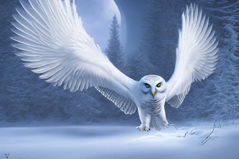 snow OWL wings attack