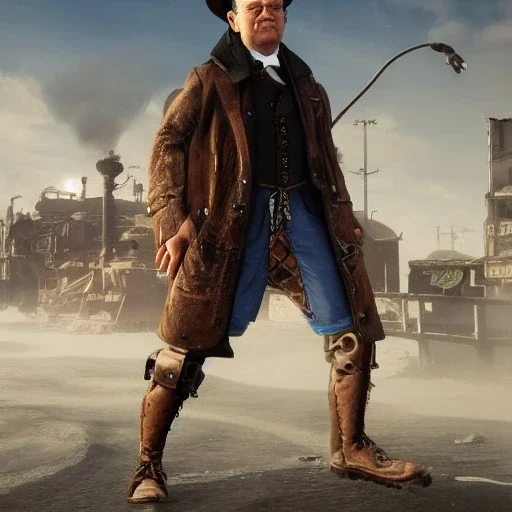 Tom Hanks steam punk character very detailed cinematic unreal engine photo realistic