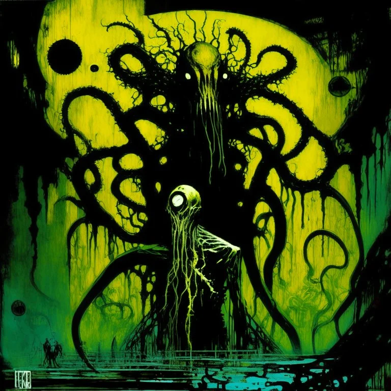 Surreal horror style by Warren Ellis and Graham Sutherland and Rammelzee, subconscious fear of being slender with Lovecraftian eulogies, weirdcore, unsettling, asymmetric abstractions, surreal masterpiece, creepy