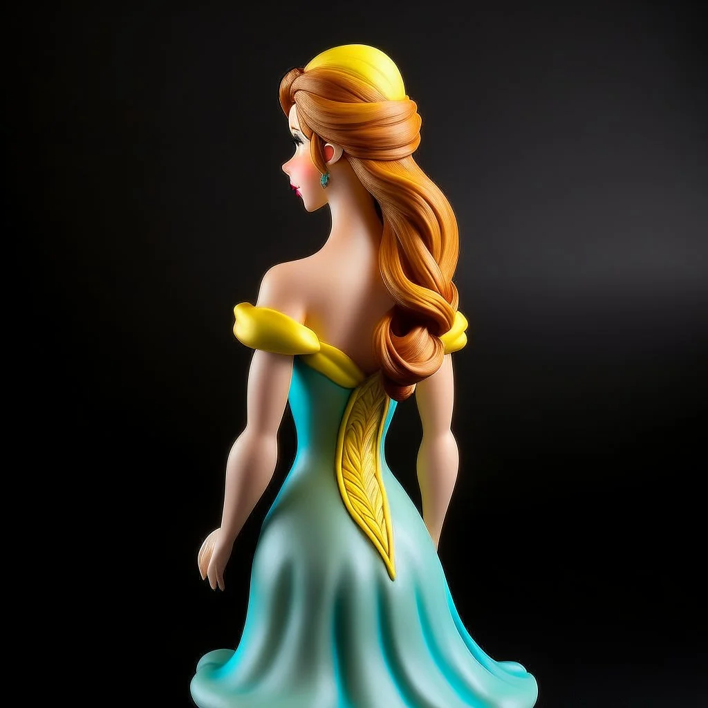 disney princess lora with sculpted hair back view