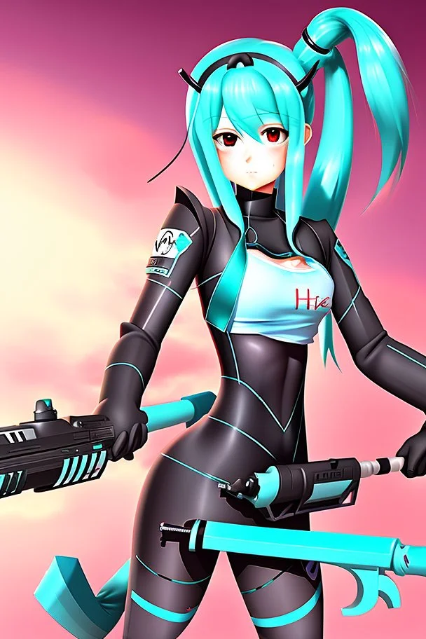 hatsune leeku with more big weapons