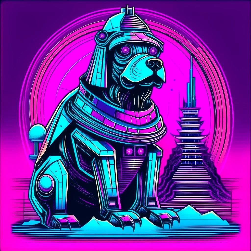 Doctor Who K-9 Vaporwave design