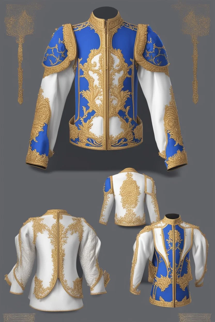 Royal jacket design on two different sides