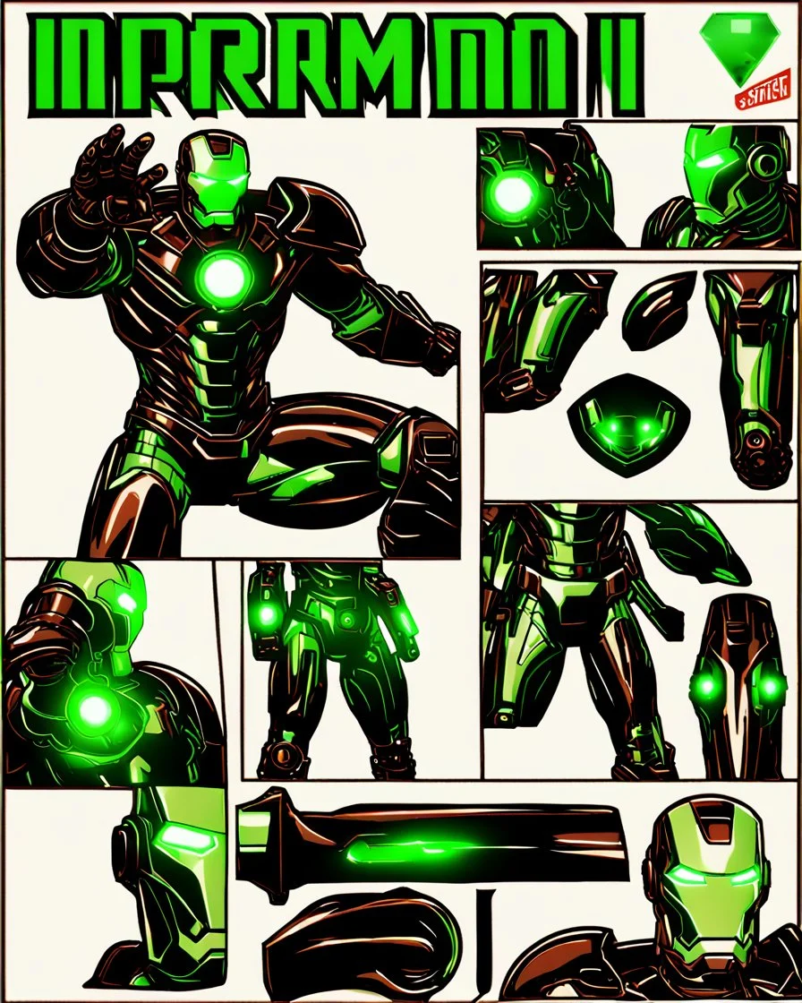 Super IRONMAN armor, kryptonite powered, black armor, black chrome, green lights, built by wayne enterprises, designed by stark https://stablecog.com/generate?o=ea7ba378-448b-4658-8ad5-81f270778c7cindustrieshttps://stablecog.com/generate?o=37b70ee1-cbf6-4de2-8ffe-0e02f33ce34f photorealistic, military display, weapons test,