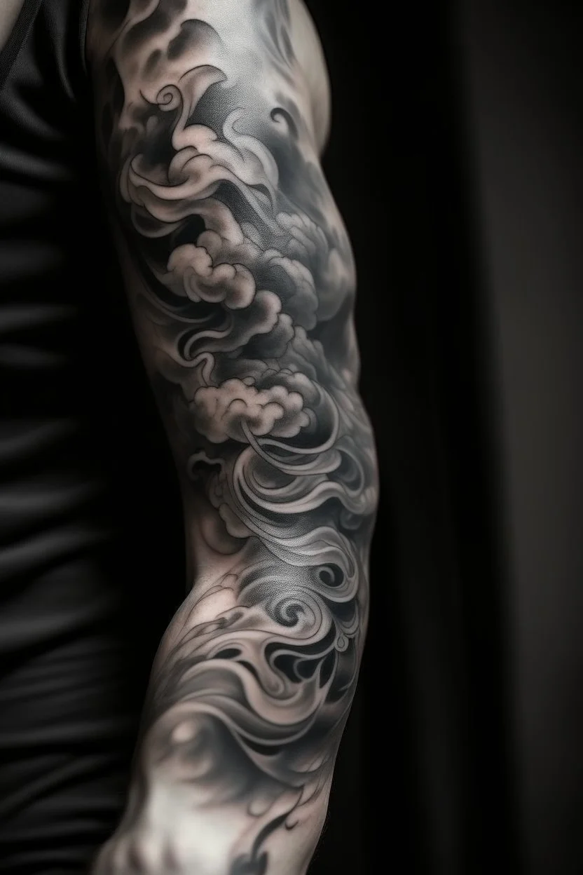 Phoenix and Lotus tattoo sleeve | Great Wave Studio