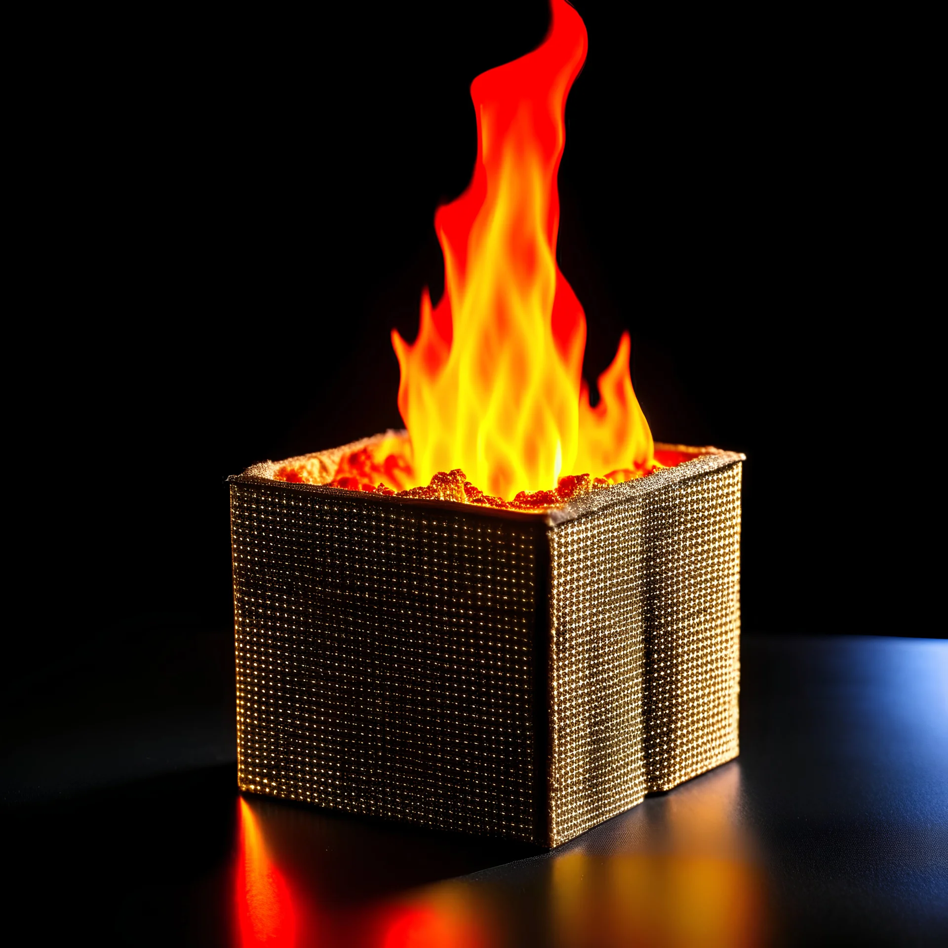 A box on fire