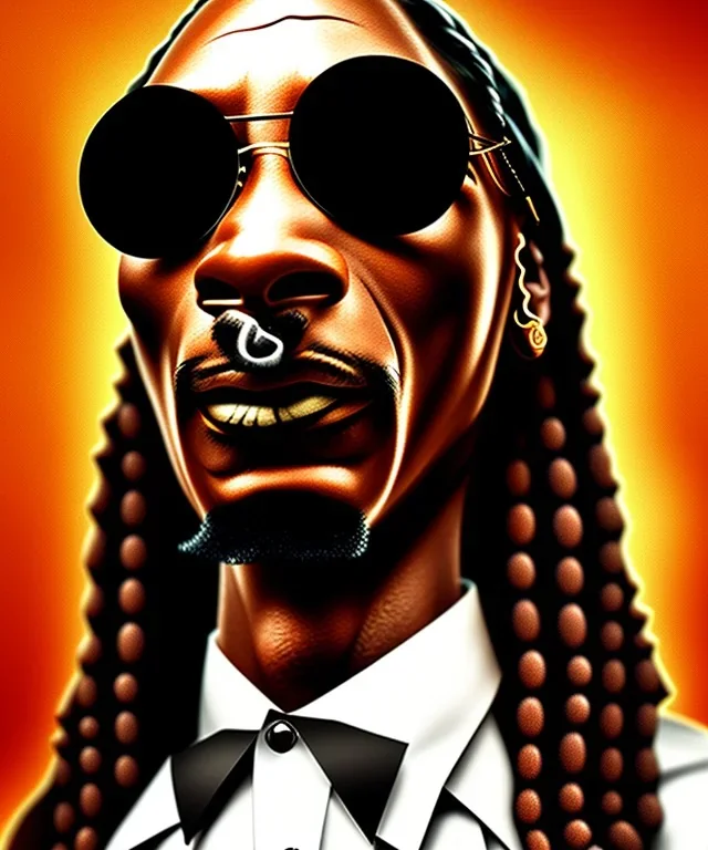 Snoop Dogg, pot, dolar, hyper realistic,