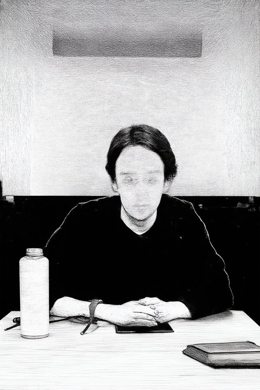 solana king liquidation flush shadow face in a dark room looking at computer oracle of delphi seeing the future in the style of surrealism black and white