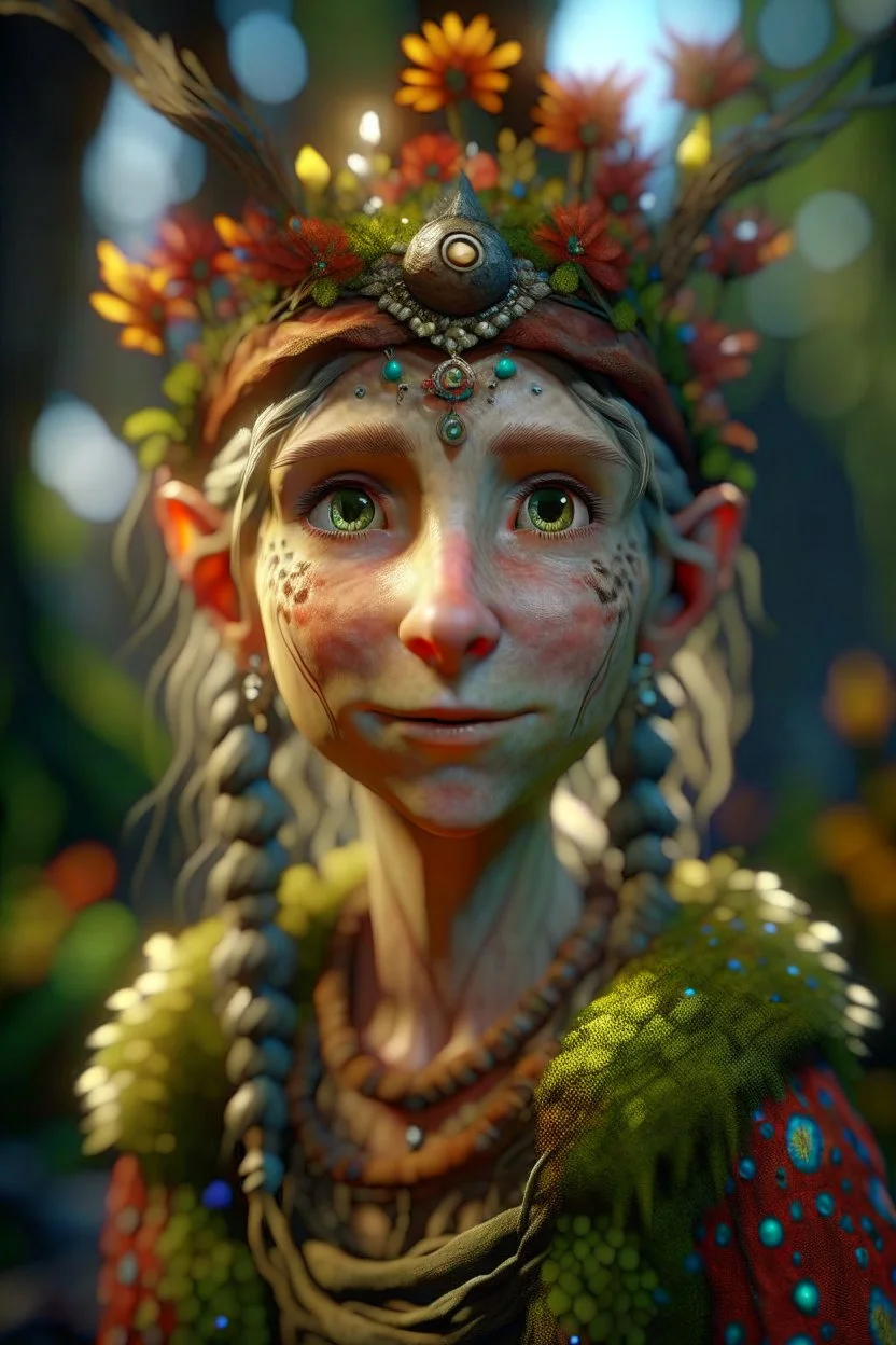 sweedish elf pixie hippie creature, in the style of fantasy movies, photorealistic, shot on Hasselblad h6d-400c, zeiss prime lens, bokeh like f/0.8, tilt-shift lens 8k, high detail, smooth render, unreal engine 5, cinema 4d, HDR, dust effect, vivid colors